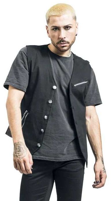 Emp altana р M байкерська жилетка чоловіча рокерська чорна мото жилет