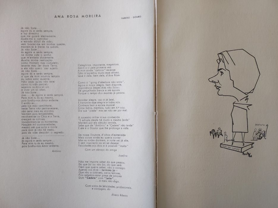 Livro de curso da Faculdade de Medicina do Porto 54-60.
Texto e ca