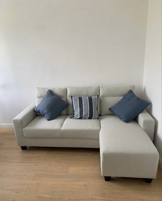 Sofá ikea 3 lugares com chaise lounge