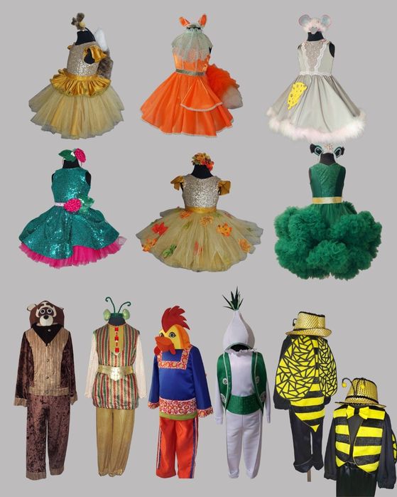Прокат карнавальних костюмів у дитячий садок, святкові сукні