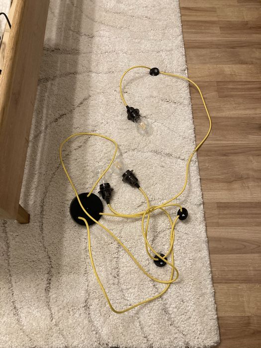 Lampa w stylu loft zolta