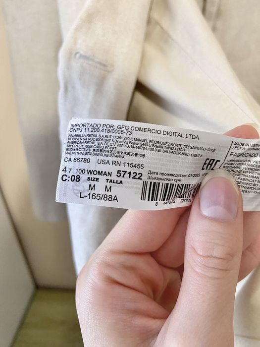 Beżowa lniana marynarka Mango rozm. M / 38