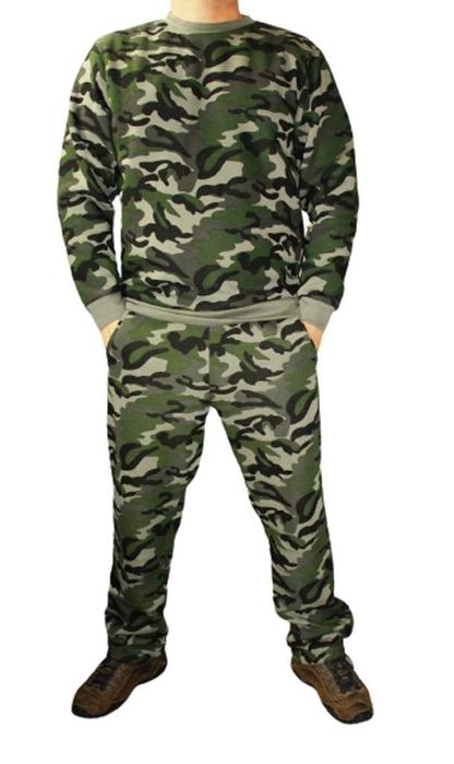 Komplet dresowy męski moro bluza XXL spodnie XL