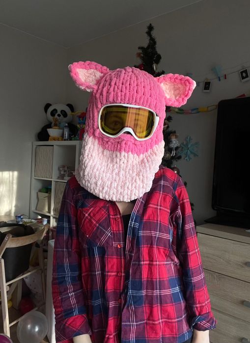 Kominiarka na kask, balaclava królik, żabka, korek, miś