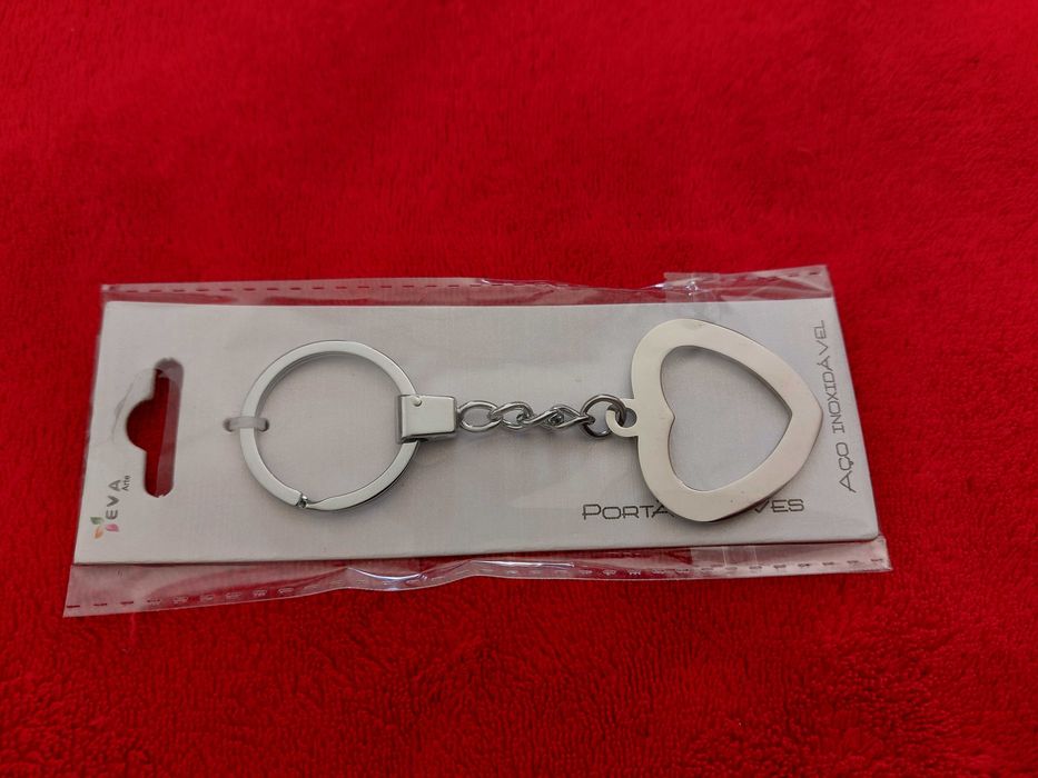 Porta chaves coração aço