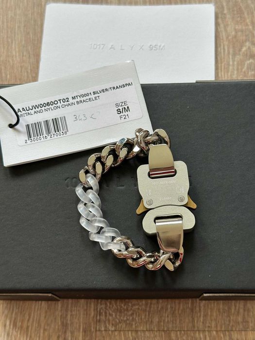 1017 ALYX 9SM Metal and Nylon Chain Bracelet, FW21.