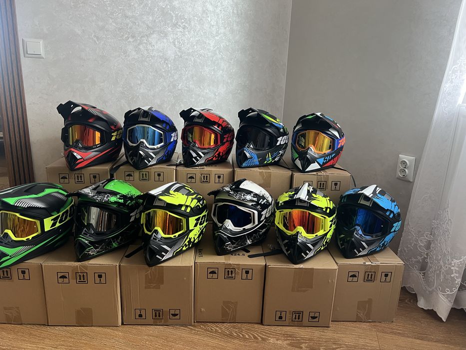 Шлем кросовий мото шлем крос, Ендуро шлем повний комлект