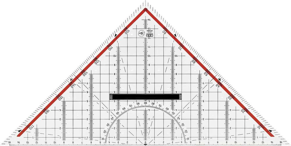 Esquadro geométrico (32 cm), Aristo transparente Novo