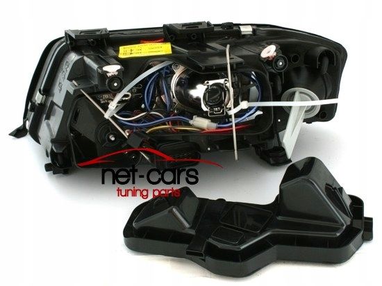 Reflektory Lampy przód AUDI A6 C5 97-01 H7 Angel Eyes chrom
