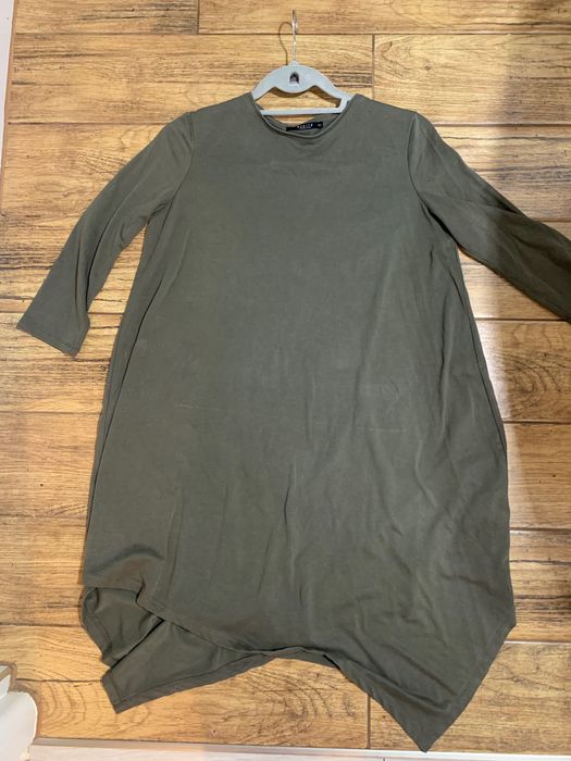 Mohito sukienka tunika over size khaki xxs 32 34 xs
