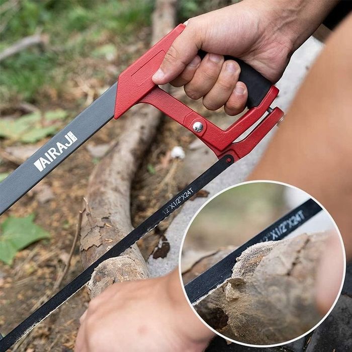 Piła Piłka Brzeszczot Do Metalu 300mm Rączka Z Tworzywa Airaj + 10 Ost