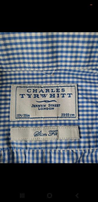 Koszula Charles Thyrwhitt,r.39, M,slim,męska,krótki rekaw