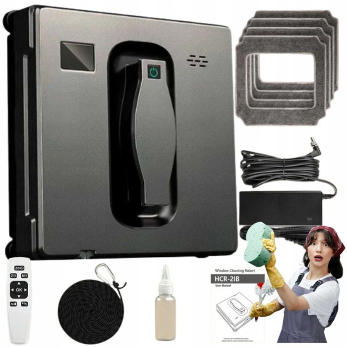Robot Do Okien Szyb Podłóg Duży Zestaw Myjący Okna Mycia Automat