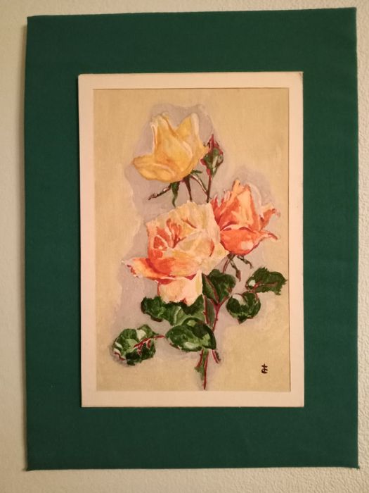 Картина роза аист авторские