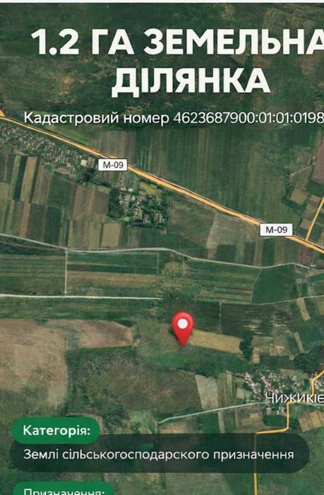 Земля/ОСГ / Чижиків / Пустомитівський район / Львівська обл