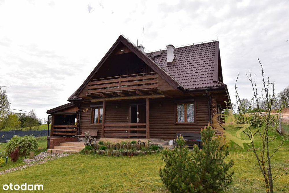 **Piękny dom z bala w Orzechowie**Jezioro