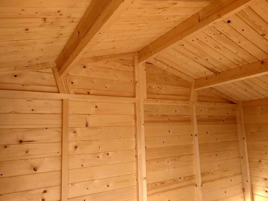 Domek drewniany, ogrodowy, z tarasem,  na działkę ROD, 3x4m z montażem