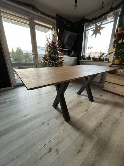 Stół MILONI do jadalni/ konferencyjny lite drewno dab , 200x90cm