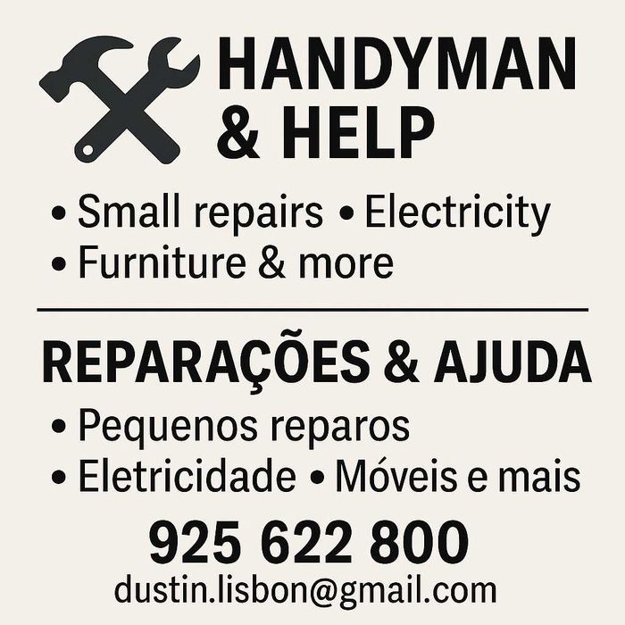 Serviços de Reparações,Help Services,Hausmeister-& Hilfsdienste