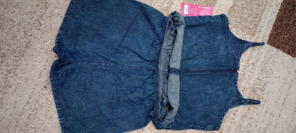 Kombinezon dziewczęcy letni jeans rozm 152