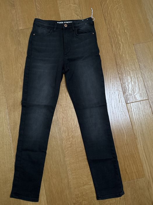 H&M Jeansy r. 152 czarne nowe regulacja w pasie