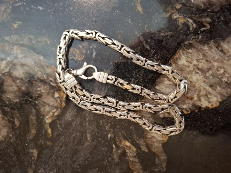 Łańcuch królewski srebro 925 180 g