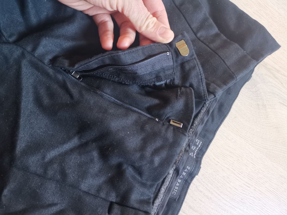 Zara Basic r S 36 spodnie cygaretki 7/8 garniturowe eleganckie