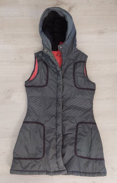 Split S kamizelka outdoor sport khaki szara kaptur zamek kieszenie
