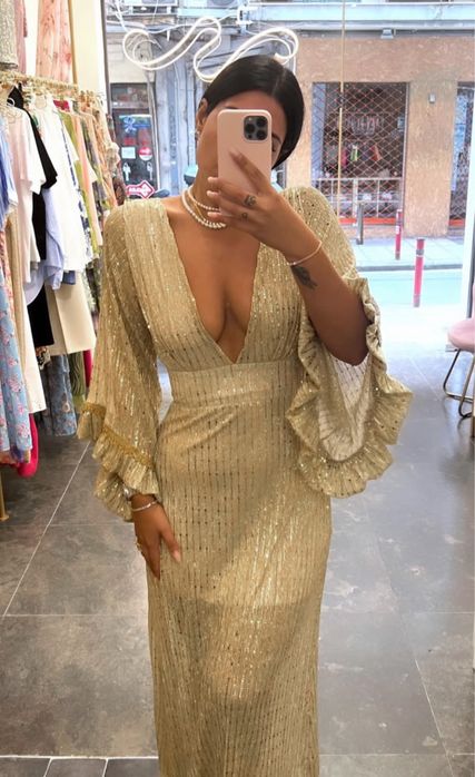 Nowa długa złota suknia Mya Collection by Dimitra Nika rozm S