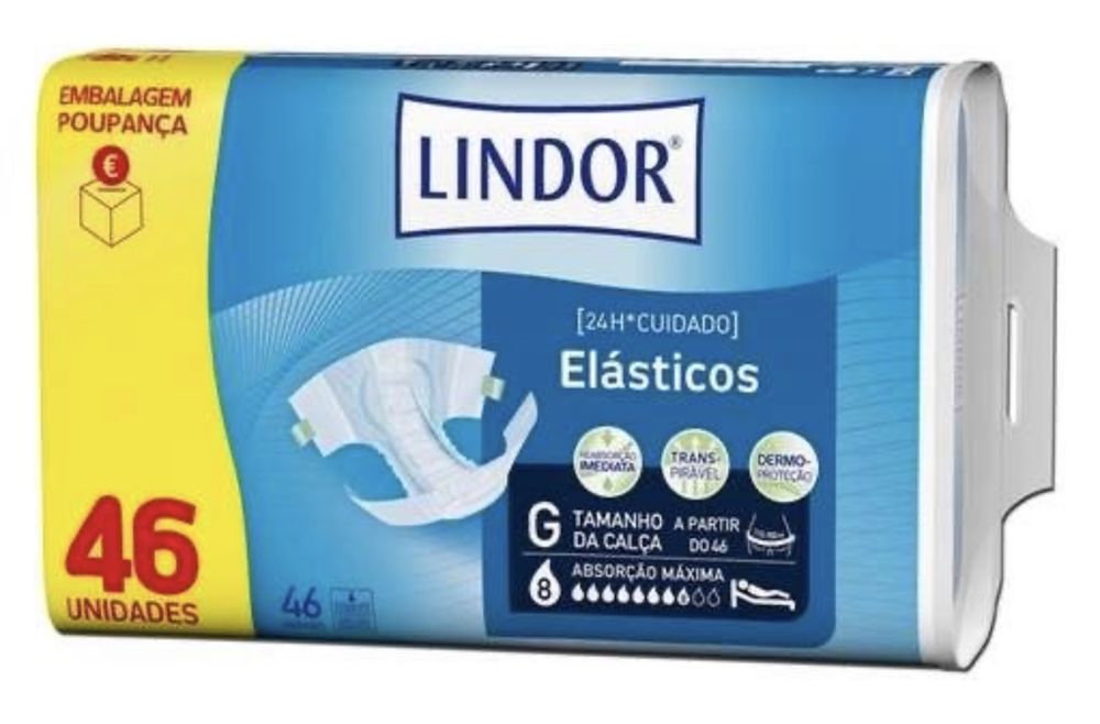 Fraldas Lindor - tamanho G - Novo/selado