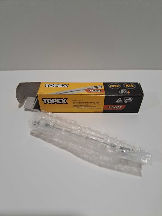 TOP TOOLS Lampa halogenowa zewnętrzna z czujnikiem ruchu 150W żarówka