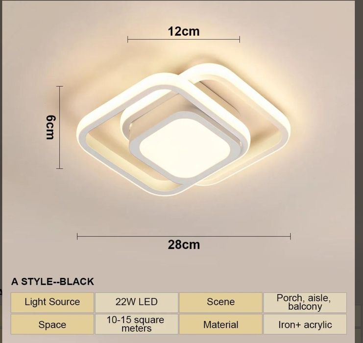Сучасний мінімалістичний стельовий світильник Led