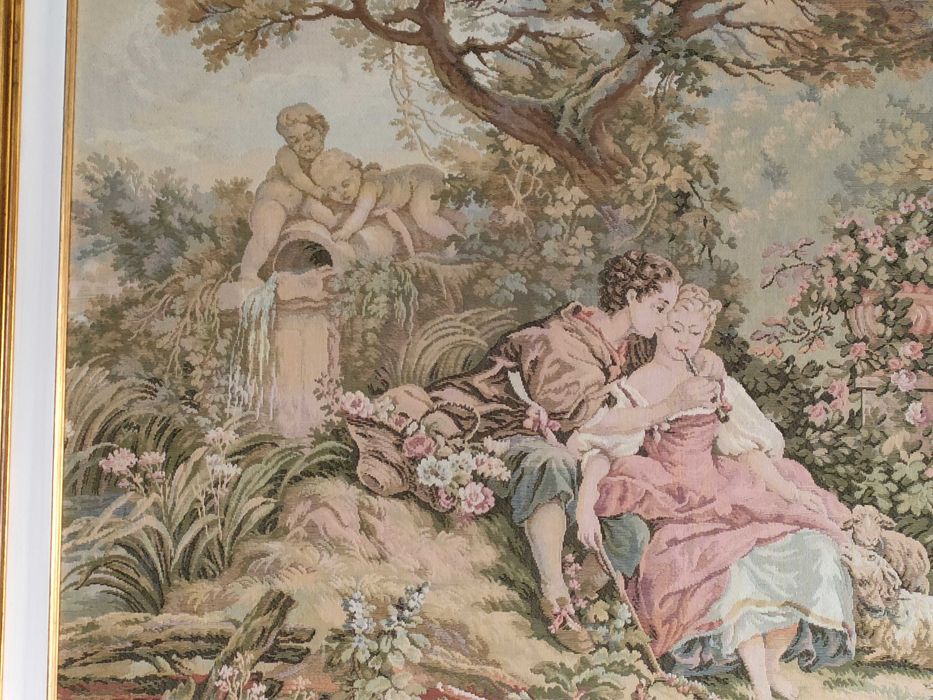 Quadro tapeçaria amor primaveril64751674257921124
