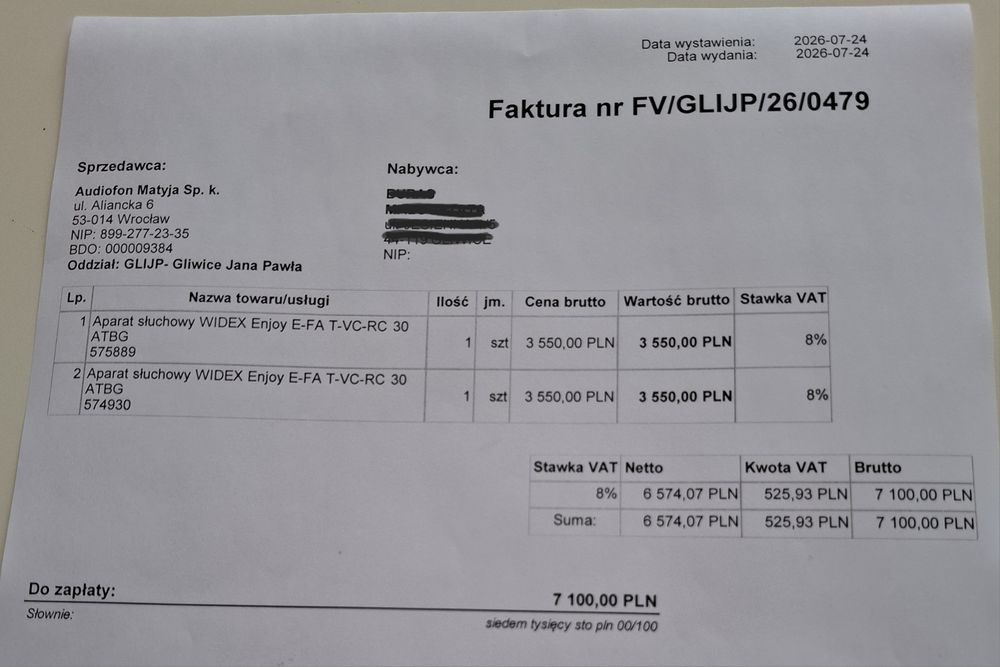 Aparaty słuchowe Widex Enjoy E-FA 30 okazja 2 w cenie 1
