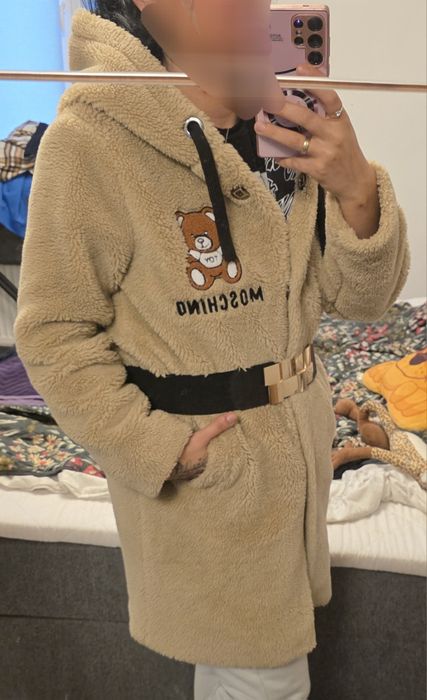 Plaszcz teddy moschino oryginalny rozmiar s/m