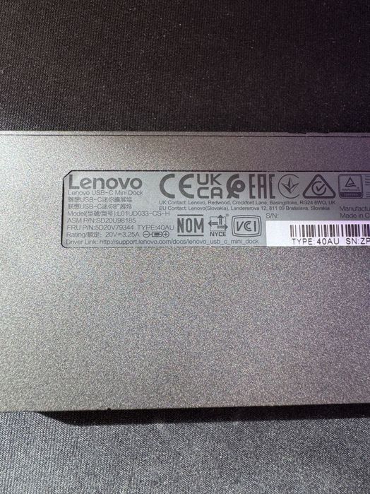 Lenovo usb-c mini dock station 40AU0065EU #2