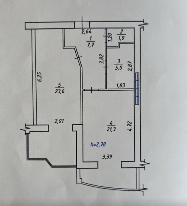 Продаж 1-кімнатної квартири ЖК,,Набережний Квартал "