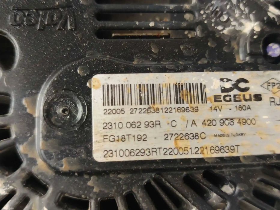 Alternador RENAULT EXPRESS FURGONETA/MONOVOLUMEN 1.5 BLUE DCI 95 (F6AB) 231006293R 231009123R
