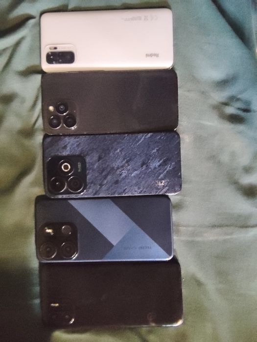Лот телефонів Xiaomi, redmi,ZTE,Tecno spark
