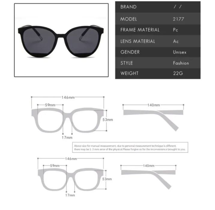 Oculos de Sol castanhos Novos