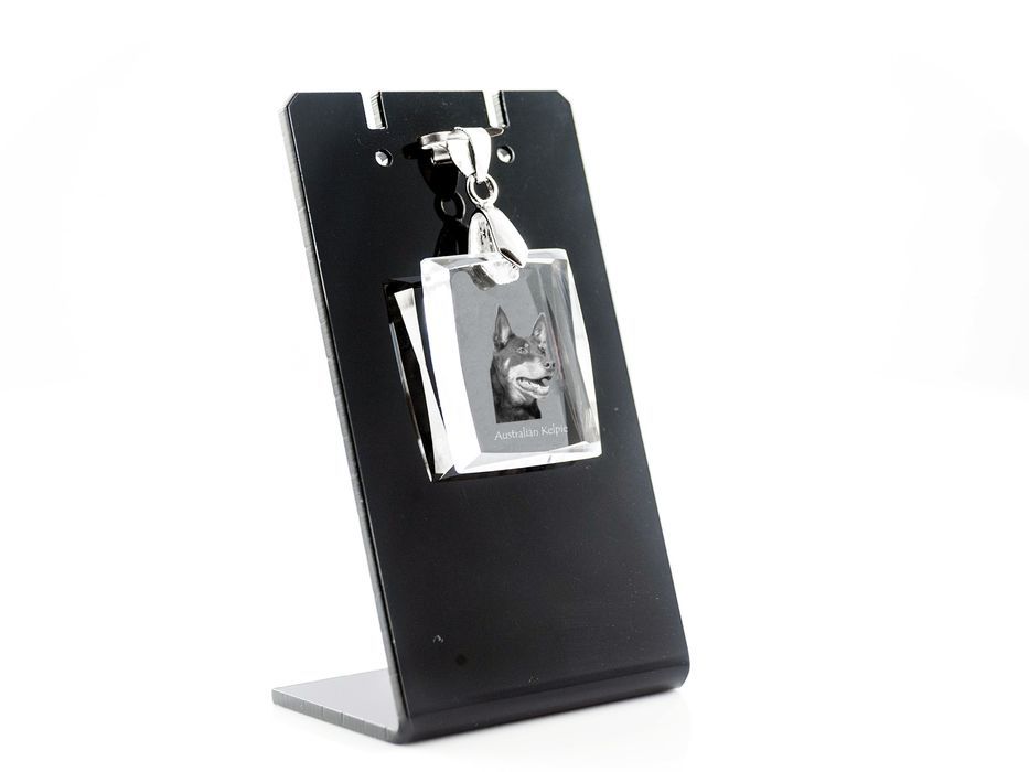 Owczarek australijski kelpie wisiorek kryształowy z psem Art-Dog
