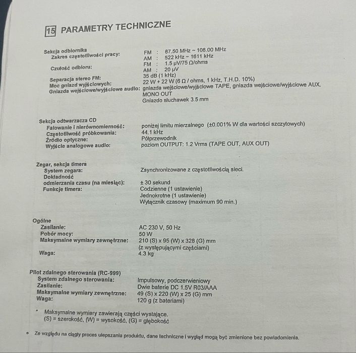 Amplituner  miniwieża CD DENON RCD-M33