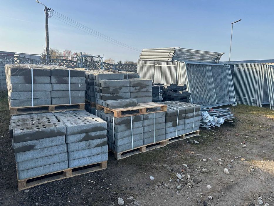 Stopa betonowa 32kg ogrodzenie tymczasowe budowlane przenośne płot