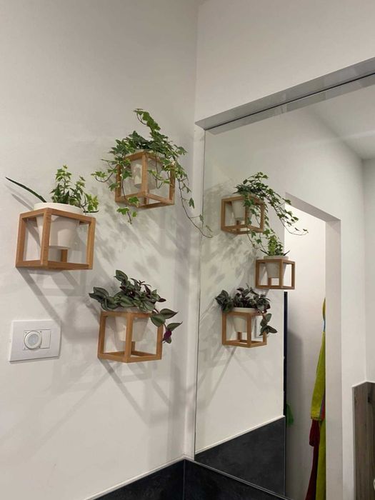 Zestaw 3 ścienne doniczki wiszące kwietniki na ścianę dom loft