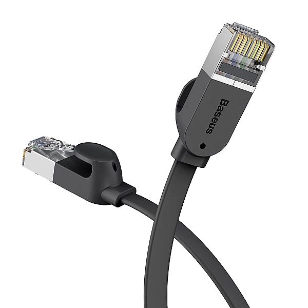 Kabel Baseus High Speed sieciowy płaski Ethernet CAT6 RJ45/1m - czarny