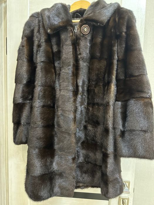 Шуба норкова коричнева