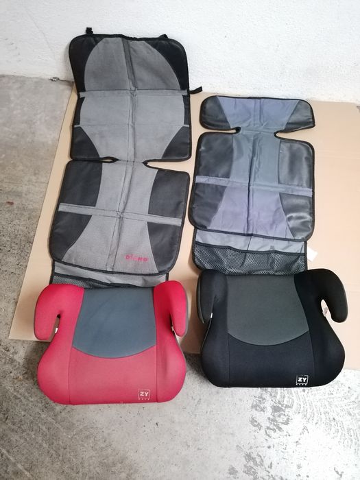 Cadeira auto e resguardo protector do banco do carro