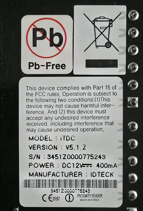 Placa IDTEK Controlo de Acessos