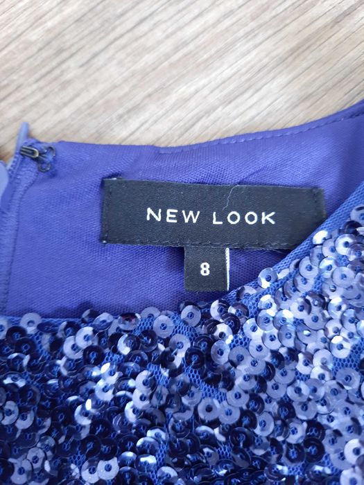 Cekinowa sukienka idealna na imprezę, New Look, rozmiar S