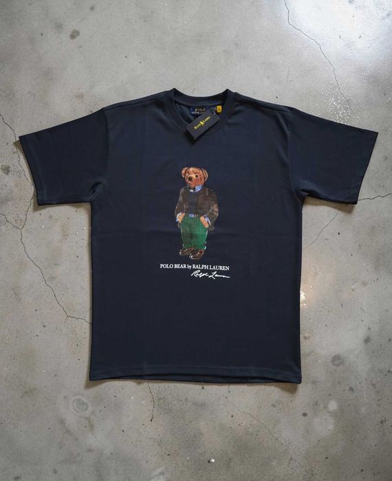 Ralph Lauren Bawełna L XL XXL 3XL Granatowa męska koszulka